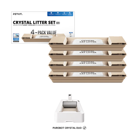 PETKIT Crystal Litter Set - 4 Packs (Exclusively for Purobot Crystal Duo litter boxes)