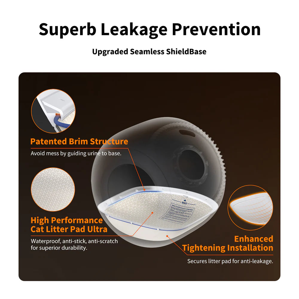 Petkit Purobot Ultra automatic litter box Leak prevention and Automatic waste packing