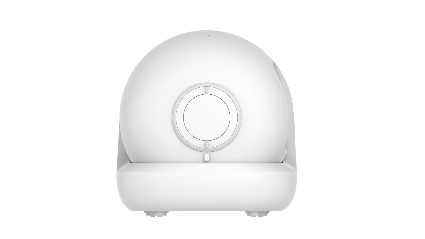 Petkit self-cleaning cat litter box for multi-cat homes in Dubai back view