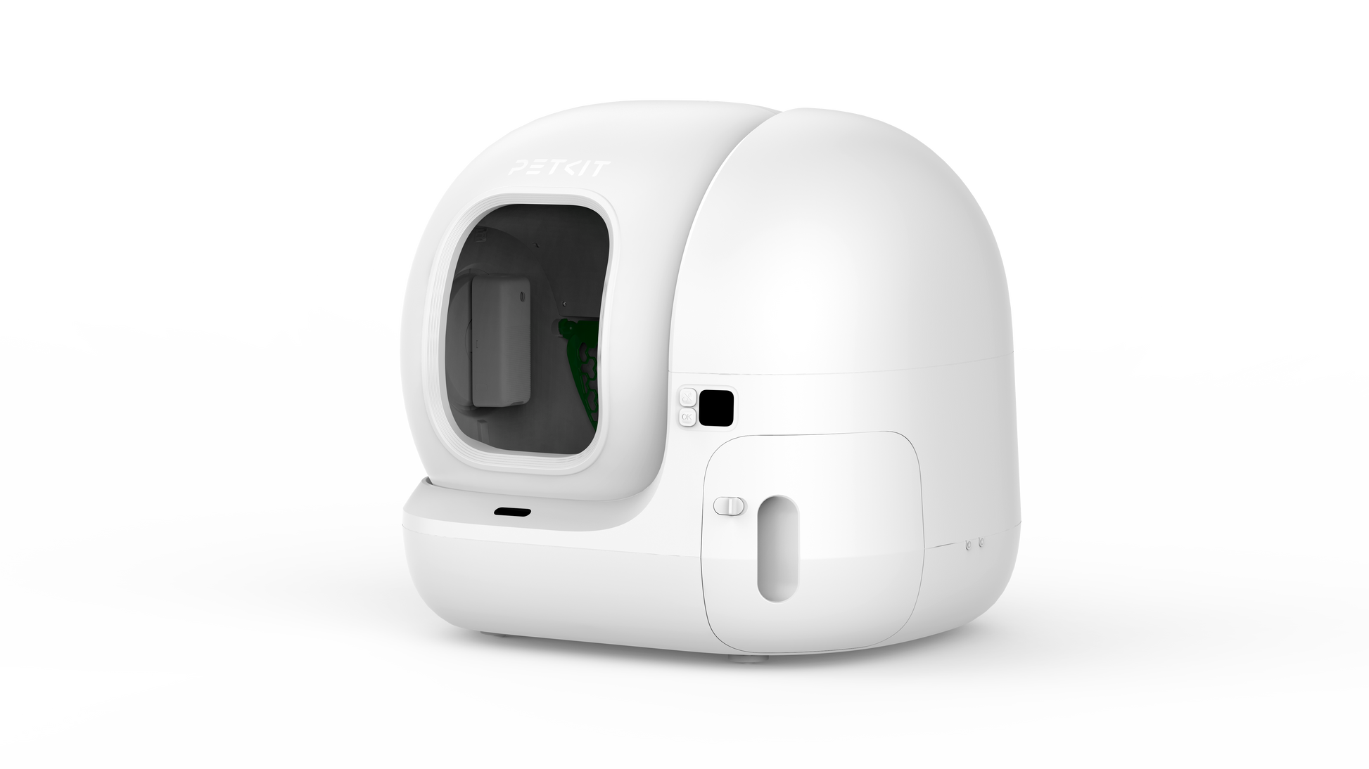 Petkit self-cleaning cat litter box for multi-cat homes in Dubai side view
