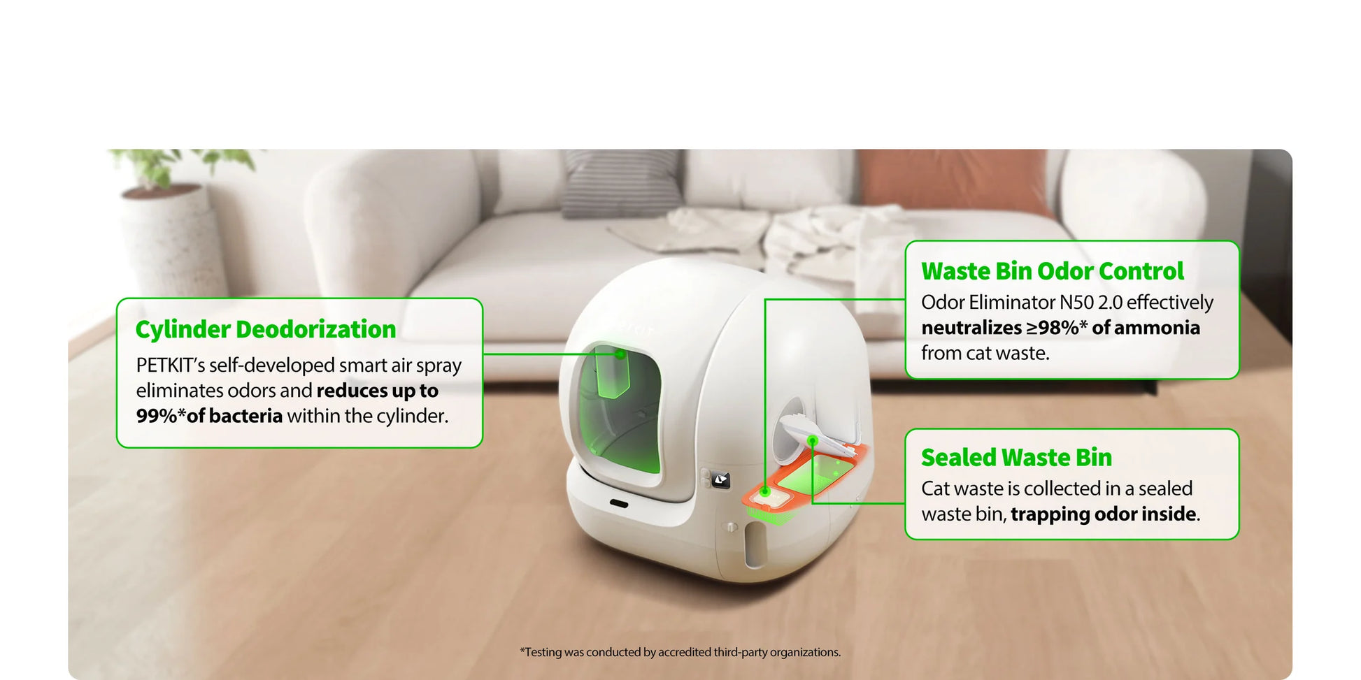 Petkit self-cleaning cat litter box for multi-cat homes in Dubai with app notification