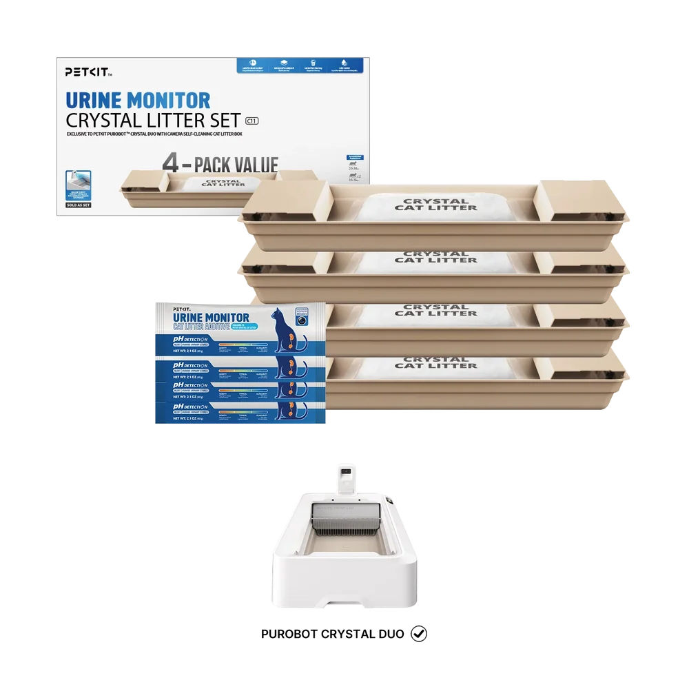 PETKIT Urine Monitor Crystal Litter Set - 4 Packs (Exclusively for Purobot Crystal Duo litter boxes)