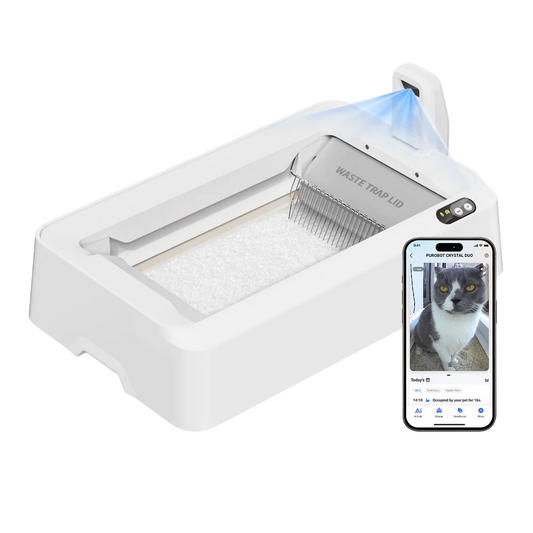 Purobot Crystal Duo Automatic Litter Box with Camera