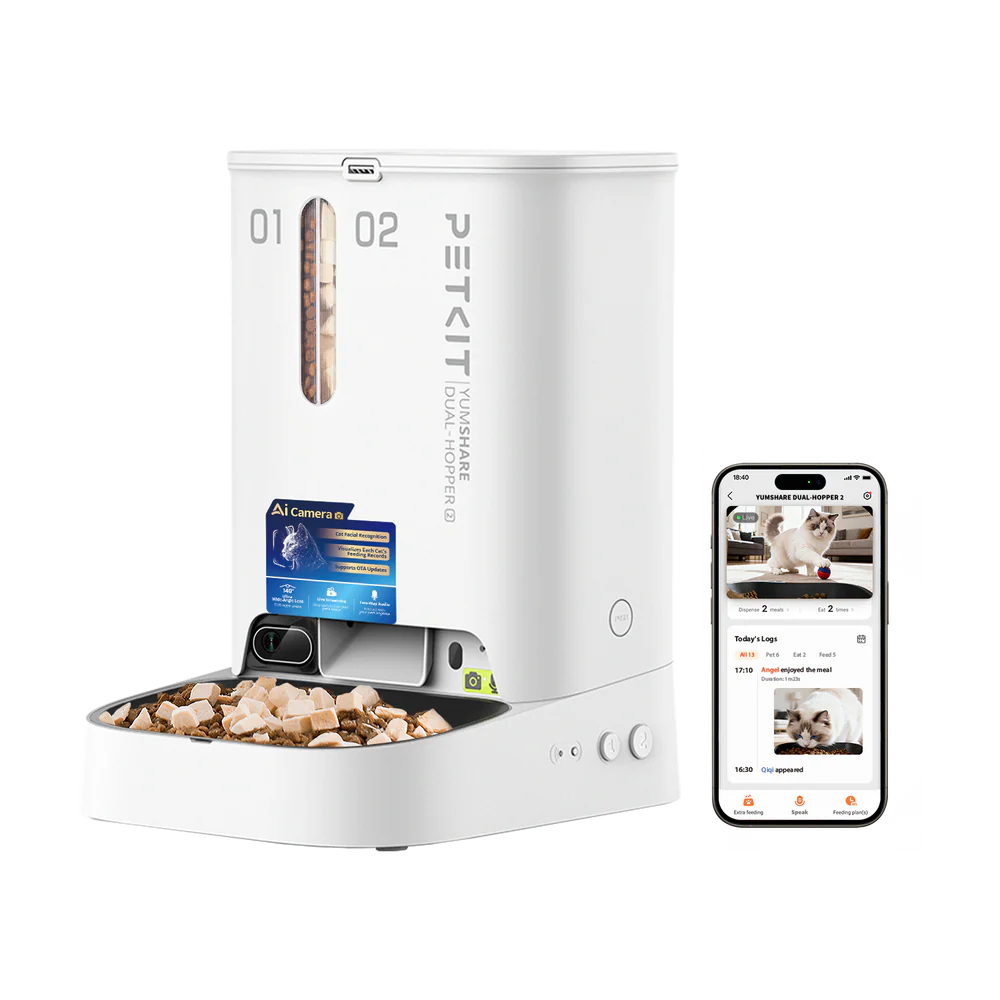 YumShare Gemini 2.0 - Dual Hopper feeder with Camera