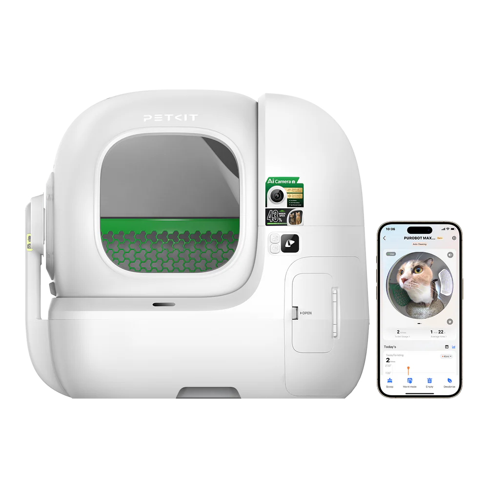Purobot Max Pro 2.0 - Automatic Cat Litter Box with AI Camera (Upgraded)