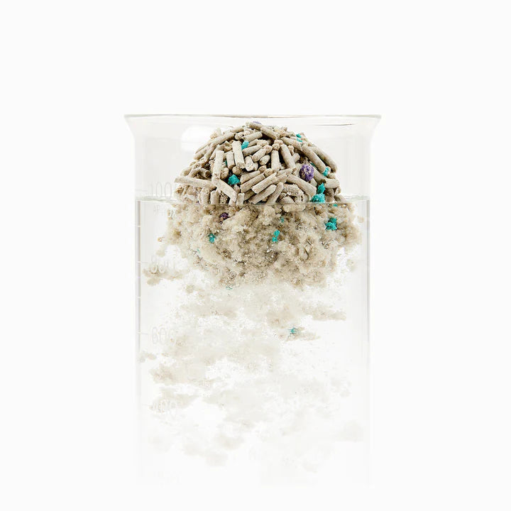 Petkit Cat Litter Being Flushed Down the Toilet